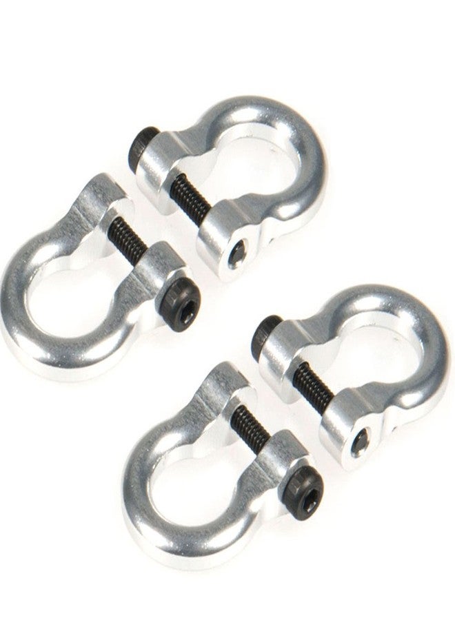 QUE-T 4 Pcs Aluminum Tow Shackle for 1/10 Scale TRX-4 Crawler Car (Silver) - Image 1
